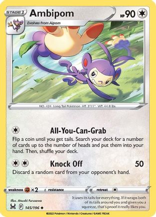 Ambipom - 145/196 SWSH11 Lost Origin - Uncommon