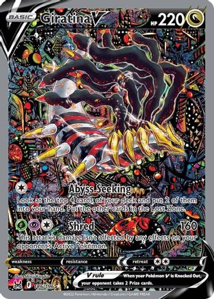 Giratina V (Alternate Full Art) - 186/196 - Holofoil SWSH11 Lost Origin - Ultra Rare