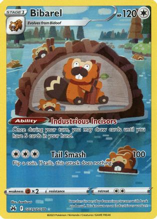 Bibarel - GG25/GG70 - Holofoil SWSH Crown Zenith Galarian Gallery - Ultra Rare