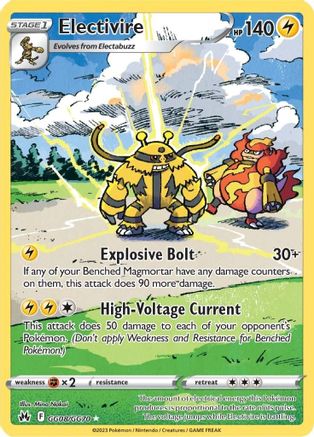 Electivire GG08 - Holofoil SWSH Crown Zenith Galarian Gallery - Ultra Rare