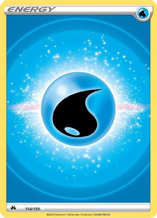 Water Energy (Texture Full Art) - 154/159 - Holofoil SWSH Crown Zenith - Ultra Rare