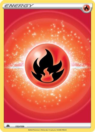 Fire Energy (Texture Full Art) - 153/159 - Holofoil SWSH Crown Zenith - Ultra Rare