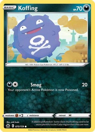 Koffing - 075/159 SWSH Crown Zenith - Common