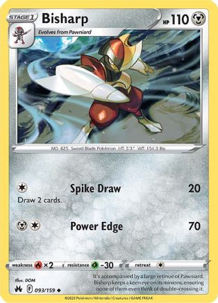 Bisharp - 093/159 SWSH Crown Zenith - Uncommon