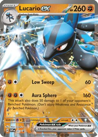 Lucario ex - 017 - 017 - Holofoil SV Scarlet & Violet Promo Cards - Promo