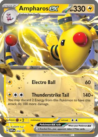 Ampharos ex - 016 - 016 - Holofoil SV Scarlet & Violet Promo Cards - Promo