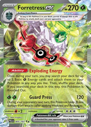 Forretress ex - 005/193 - Holofoil SV02 Paldea Evolved - Double Rare