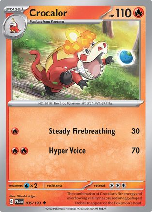 Crocalor - 036/193 SV02 Paldea Evolved - Uncommon