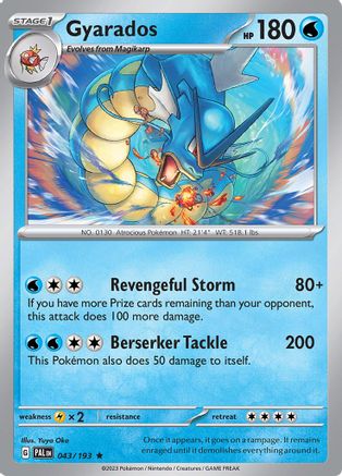 Gyarados - 043/193 - Holofoil SV02 Paldea Evolved - Rare