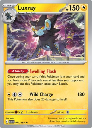 Luxray - 071/193 - Holofoil SV02 Paldea Evolved - Rare