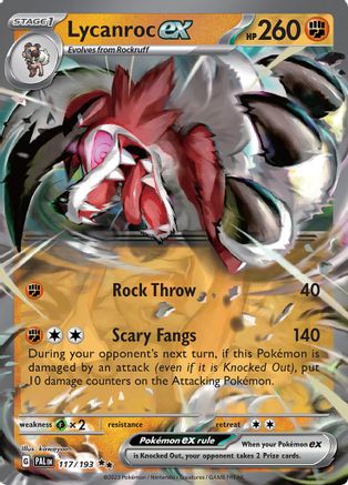 Lycanroc ex - 117/193 - Holofoil SV02 Paldea Evolved - Double Rare