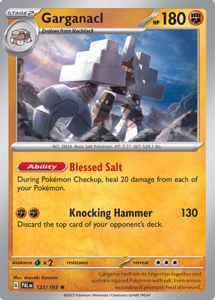 Garganacl - 123/193 - Reverse Holofoil SV02 Paldea Evolved - Rare