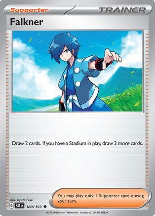 Falkner - 180/193 - Reverse Holofoil SV02 Paldea Evolved - Uncommon