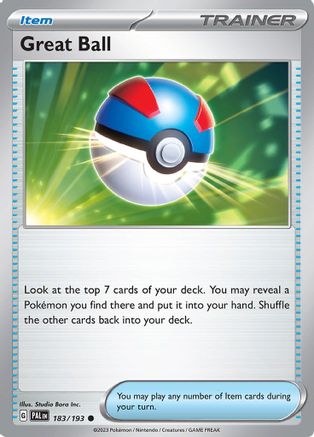 Great Ball - 183/193 - Reverse Holofoil SV02 Paldea Evolved - Common