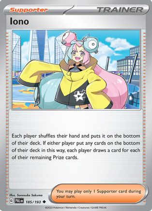 Iono - 185/193 - Reverse Holofoil SV02 Paldea Evolved - Uncommon