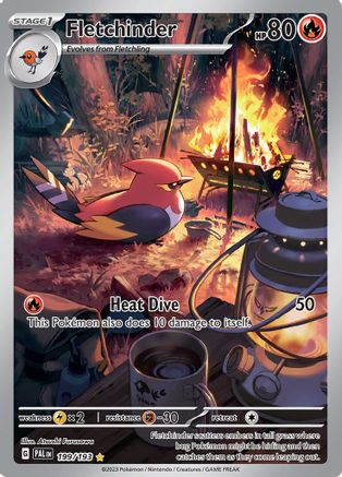 Fletchinder - 199/193 - Holofoil SV02 Paldea Evolved - Illustration Rare