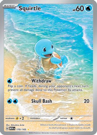 Squirtle - 170/165 - Holofoil SV Scarlet & Violet 151 - Illustration Rare