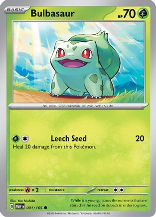 Bulbasaur - 001/165 SV Scarlet & Violet 151 - Common