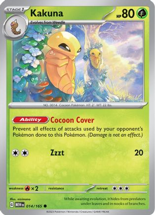 Kakuna - 014/165 - Reverse Holofoil SV Scarlet & Violet 151 - Common