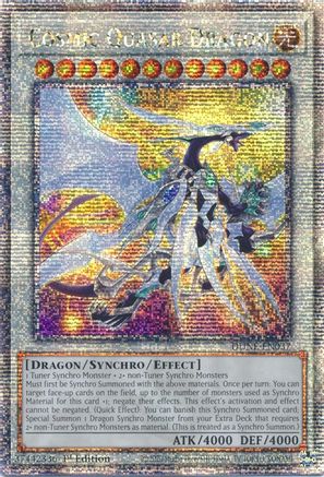 Cosmic Quasar Dragon (Quarter Century Secret Rare) (DUNE-EN037) - Duelist Nexus 1st Edition