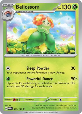 Bellossom - 003/197 - Reverse Holofoil SV03 Obsidian Flames - Uncommon