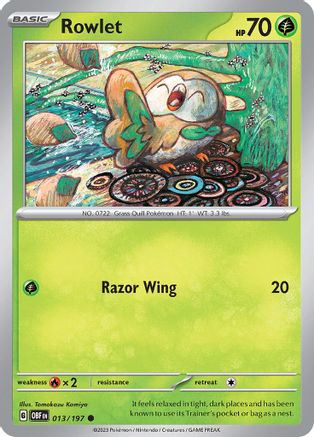 Rowlet - 013/197 SV03 Obsidian Flames - Common