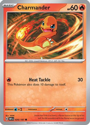 Charmander - 026/197 SV03 Obsidian Flames - Common