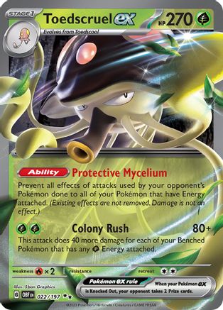 Toedscruel ex - 022/197 - Holofoil SV03 Obsidian Flames - Double Rare