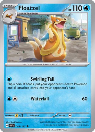 Floatzel - 049/197 SV03 Obsidian Flames - Uncommon