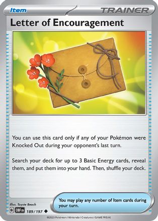 Letter of Encouragement - 189/197 SV03 Obsidian Flames - Uncommon