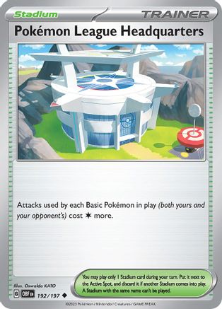 Pokemon League Headquarters - 192/197 SV03 Obsidian Flames - Uncommon