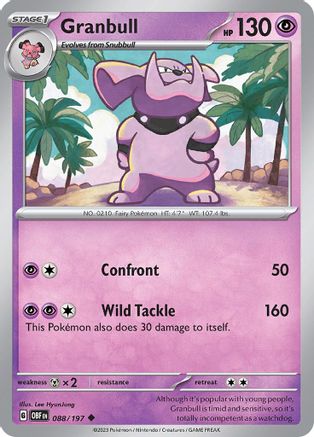 Granbull - 088/197 SV03 Obsidian Flames - Uncommon