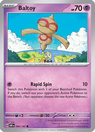 Baltoy - 094/197 SV03 Obsidian Flames - Common