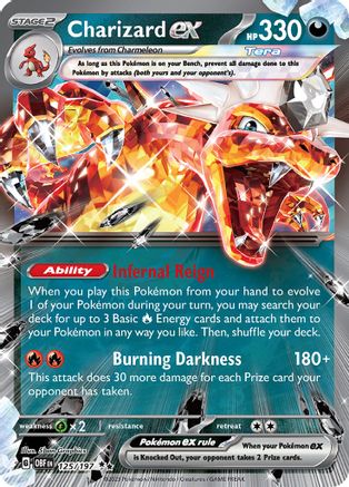 Charizard ex - 125/197 - Holofoil SV03 Obsidian Flames - Double Rare