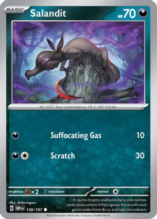 Salandit - 139/197 SV03 Obsidian Flames - Common