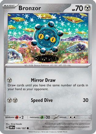 Bronzor - 144/197 SV03 Obsidian Flames - Common