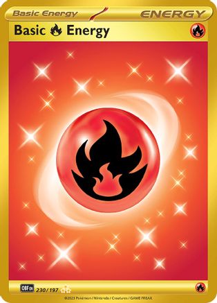 Basic Fire Energy - 230/197 - Holofoil SV03 Obsidian Flames - Hyper Rare