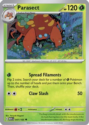 Parasect - 047/165 SV Scarlet & Violet 151 - Uncommon
