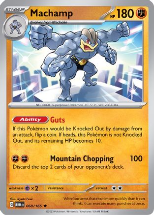 Machamp - 068/165 - Reverse Holofoil SV Scarlet & Violet 151 - Rare