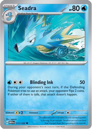Seadra - 117/165 - Reverse Holofoil SV Scarlet & Violet 151 - Uncommon