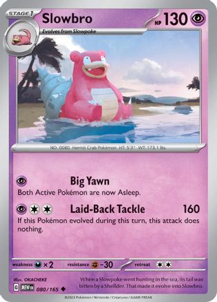 Slowbro - 080/165 - Reverse Holofoil SV Scarlet & Violet 151 - Uncommon