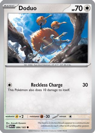 Doduo - 084/165 - Reverse Holofoil SV Scarlet & Violet 151 - Common