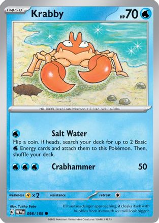 Krabby - 098/165 SV Scarlet & Violet 151 - Common