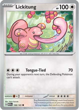 Lickitung - 108/165 - Reverse Holofoil SV Scarlet & Violet 151 - Common