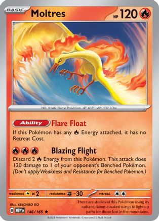 Moltres - 146/165 - Holofoil SV Scarlet & Violet 151 - Rare