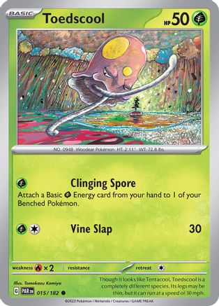 Toedscool - 015/182 - Reverse Holofoil SV04 Paradox Rift - Common