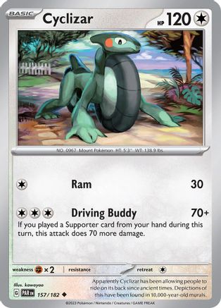 Cyclizar - 157/182 - Reverse Holofoil SV04 Paradox Rift - Uncommon