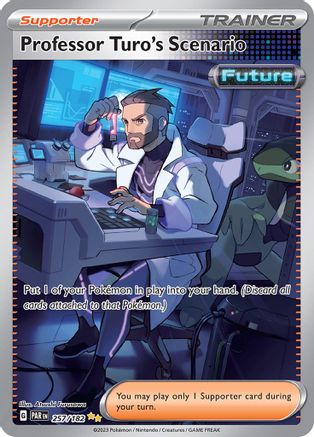 Professor Turo's Scenario - 257/182 - Holofoil SV04 Paradox Rift - Special Illustration Rare