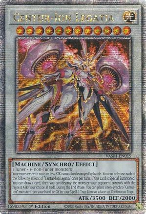 Centur-Ion Legatia (Quarter Century Secret Rare) (VASM-EN019) - Valiant Smashers 1st Edition