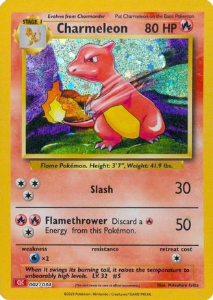Charmeleon - 002/034 - Holofoil Trading Card Game Classic - Classic Collection